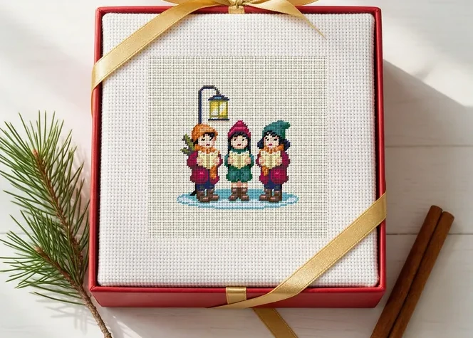 Christmas Carolers Ready to give finishing idea