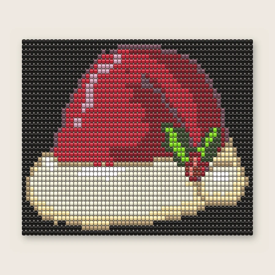 Classic Santa Hat Bead loom simulation