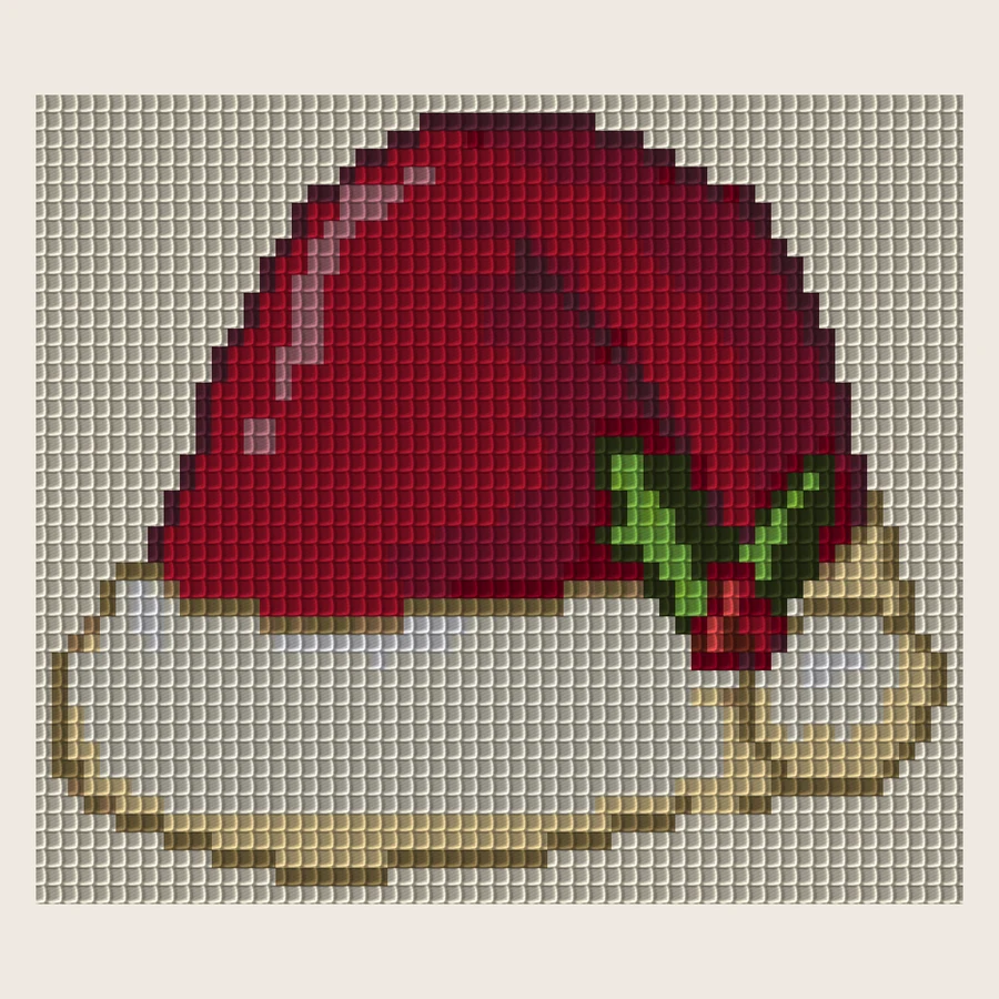 Classic Santa Hat Tunisian crochet (TSS) simulation
