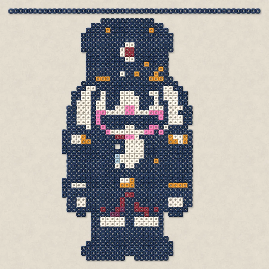 Nutcracker (52) Fuse beads (Perler + Hama) simulation
