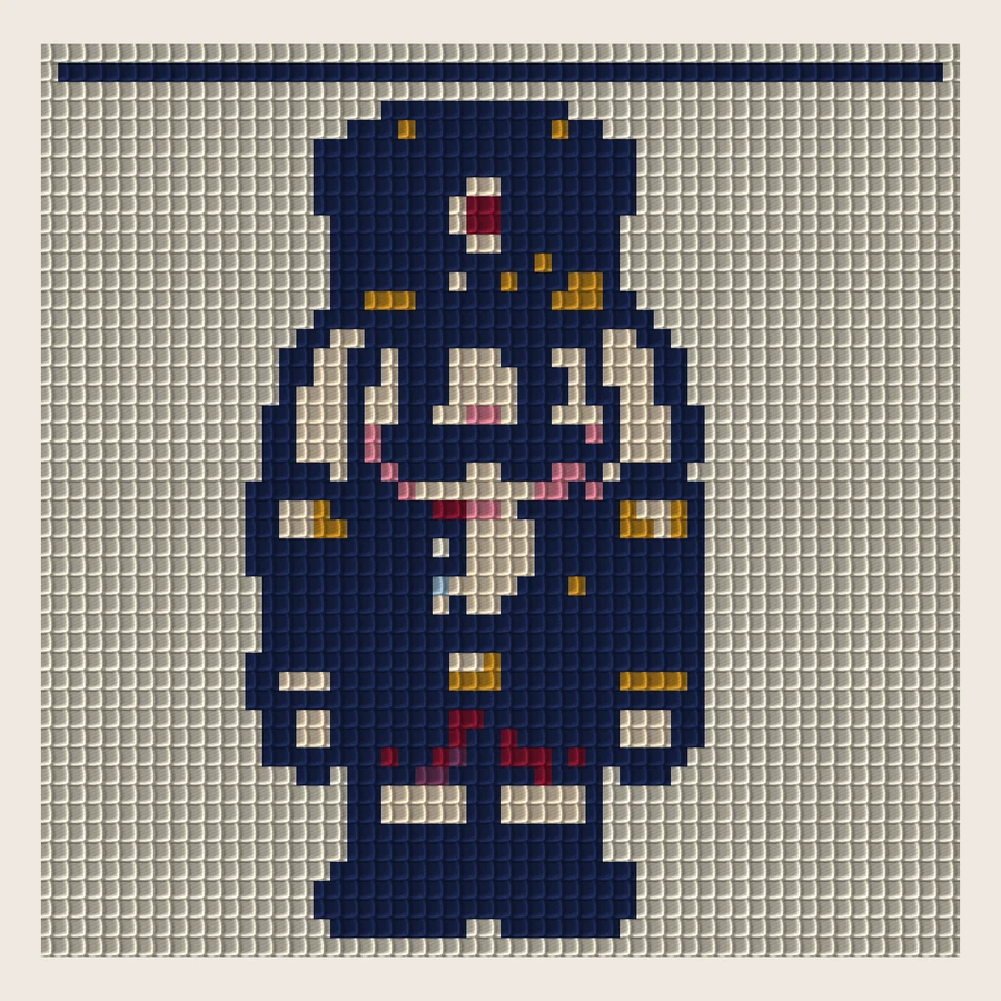 Nutcracker (52) Tunisian crochet (TSS) simulation